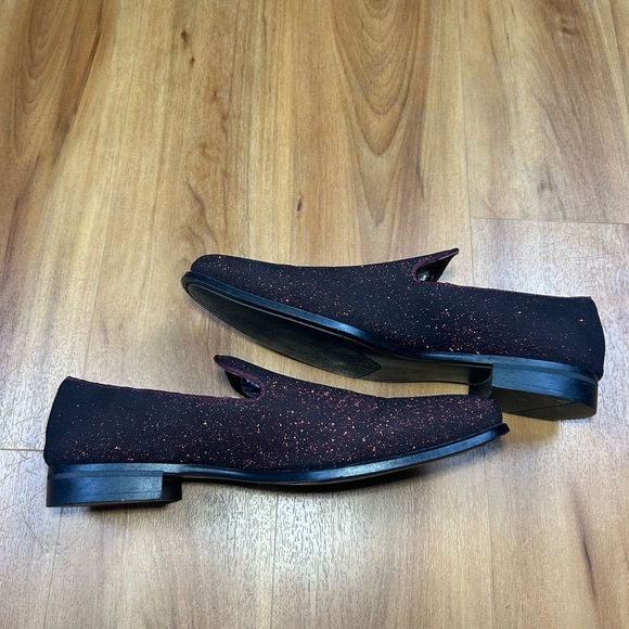 Couture 1910 Men's Red Sparkle Slip-On Fashion Shoes - Picture 9 of 11